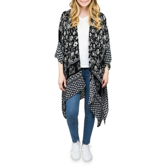 Time and Tru Other - Women's Floral Kimono Layering Piece Size L/XL